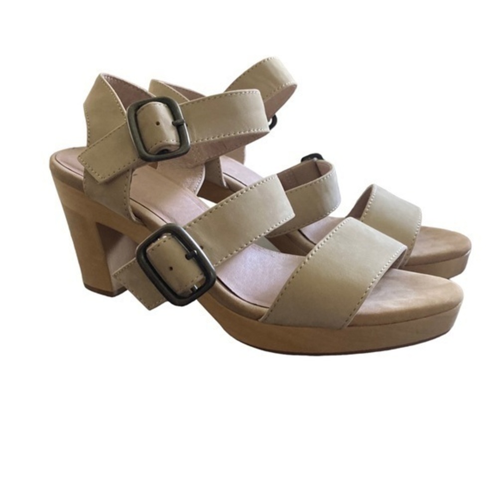 J.Jill Stone Leather Double Buckle Block Heel
Sandals Women's Size 6.5